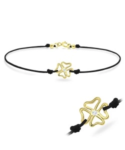 Matt Rope with Clover Leaf Anklet ANK-104-GP